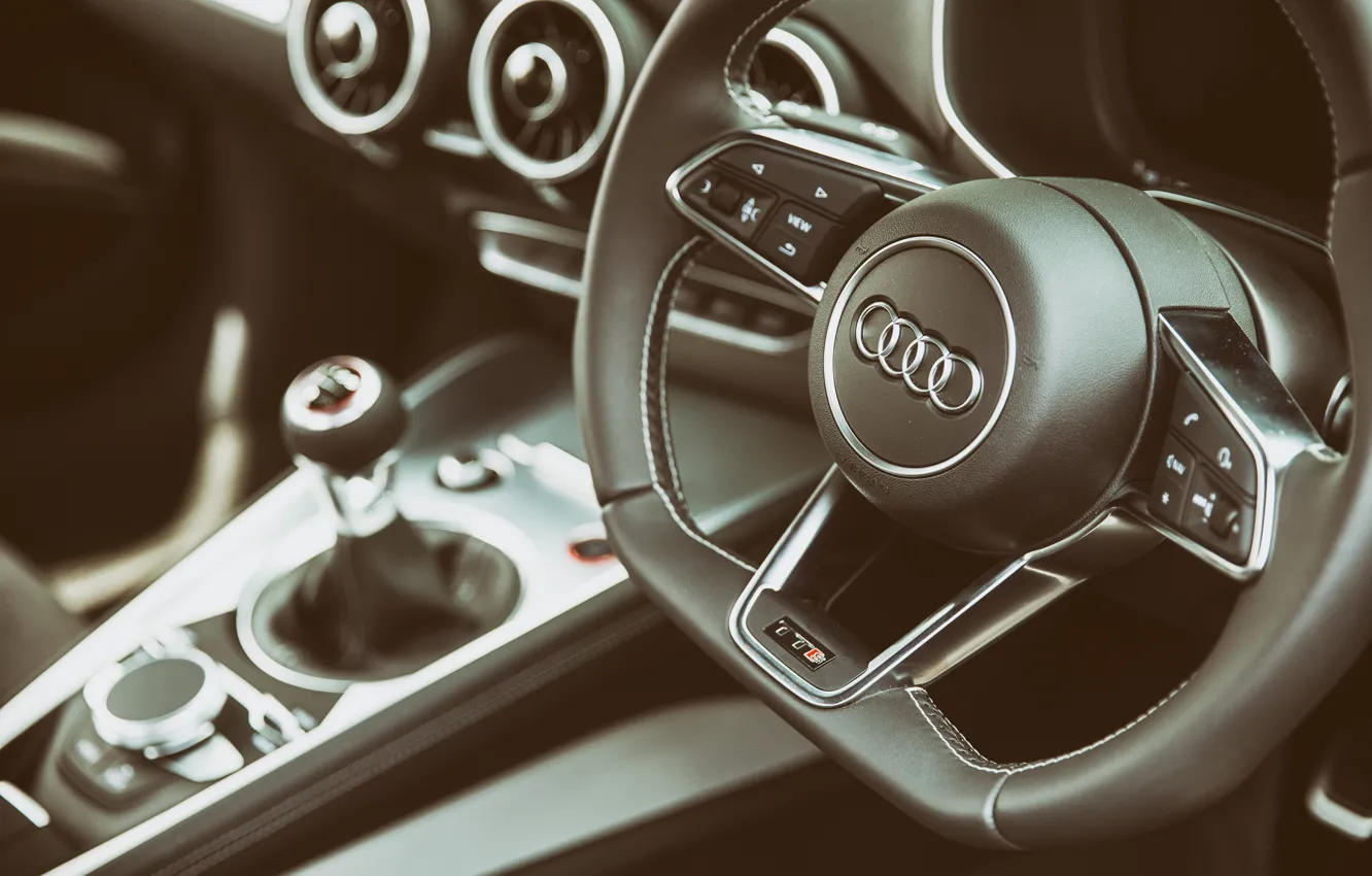 Photo wallpaper Audi, the wheel, salon, Interior, TTS