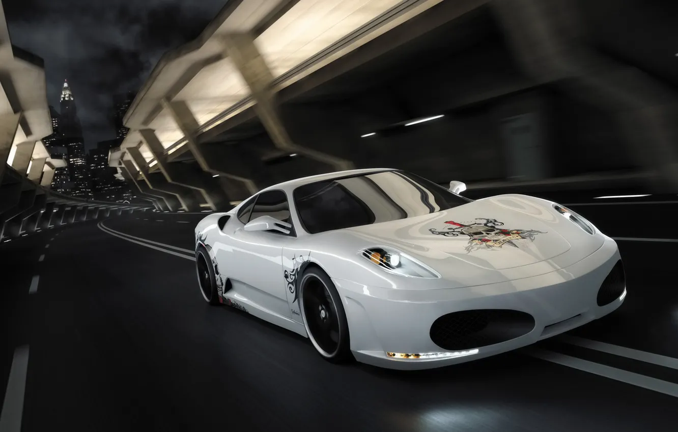 Photo wallpaper machine, race, speed