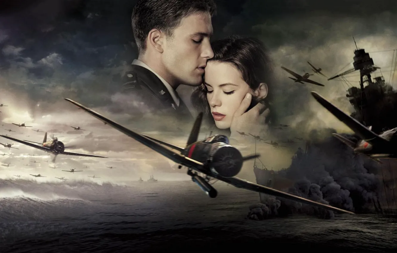 Photo wallpaper Kate Beckinsale, Ben Affleck, Rafe Mccawley, Pearl Harbor, Pearl Harbor, Evelyn Johnson