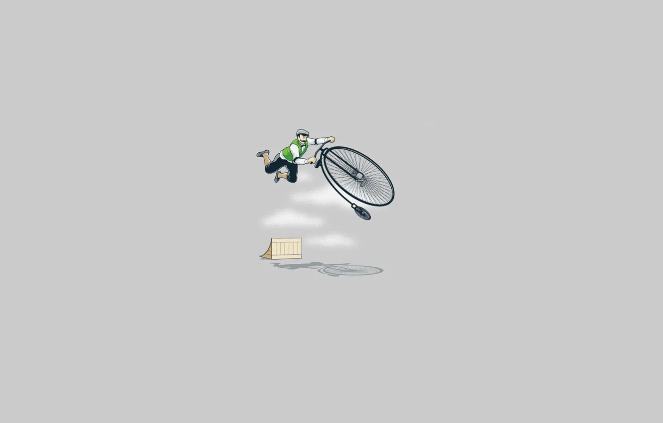 Photo wallpaper bike, retro, the trick, Bunny hop