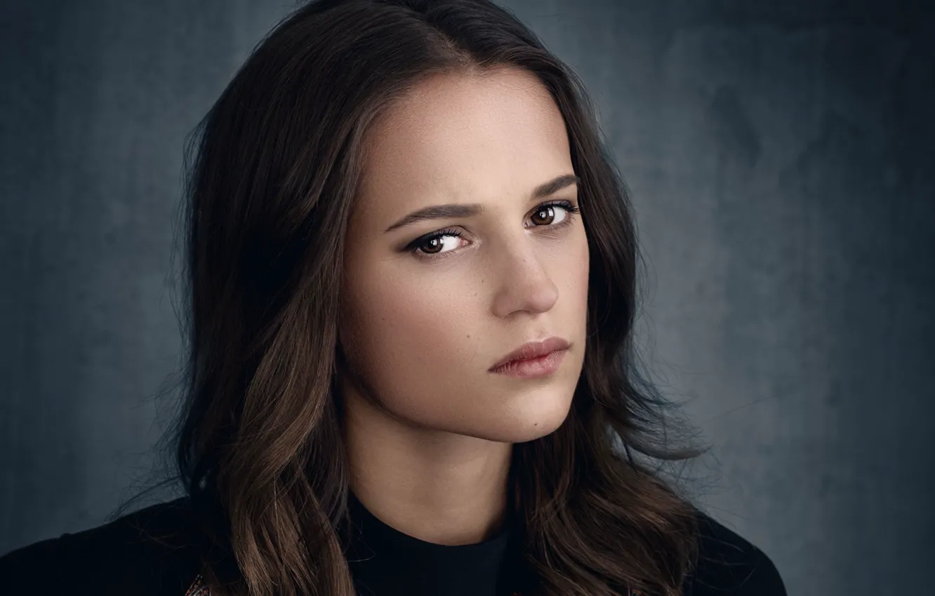 Photo wallpaper look, girl, face, photo, portrait, Alicia Vikander