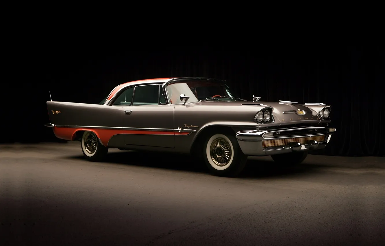 Photo wallpaper twilight, classic, the front, 1957, beautiful car, Hardtop, Desoto, 2-door
