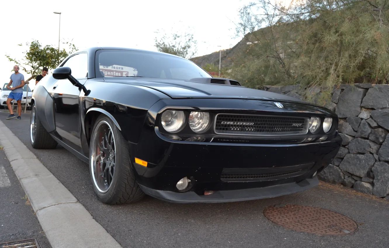 Photo wallpaper machine, black, Kar, Fast and furious 6, Dodge Chelenger, Dodge