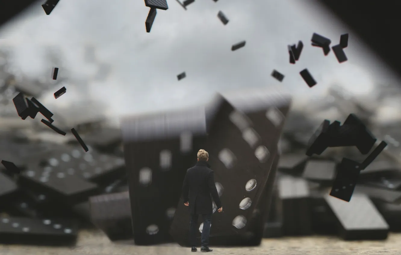 Photo wallpaper people, the situation, bones, Domino