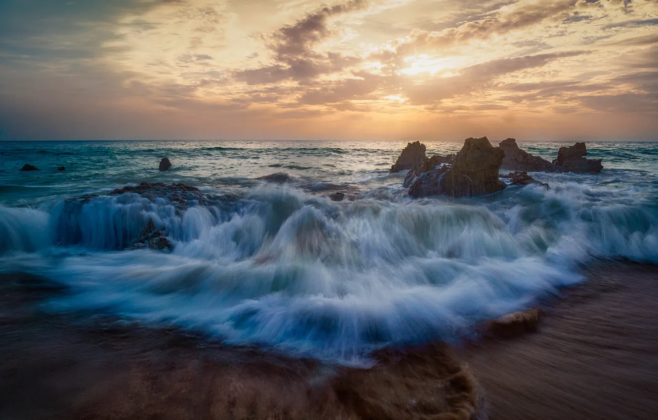Photo wallpaper Andalusia, roche, Conil de la Frontera