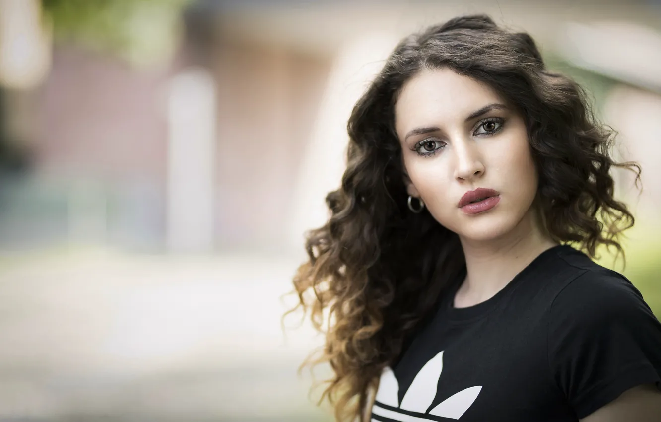 Photo wallpaper look, girl, sweetheart, model, bokeh, Clear