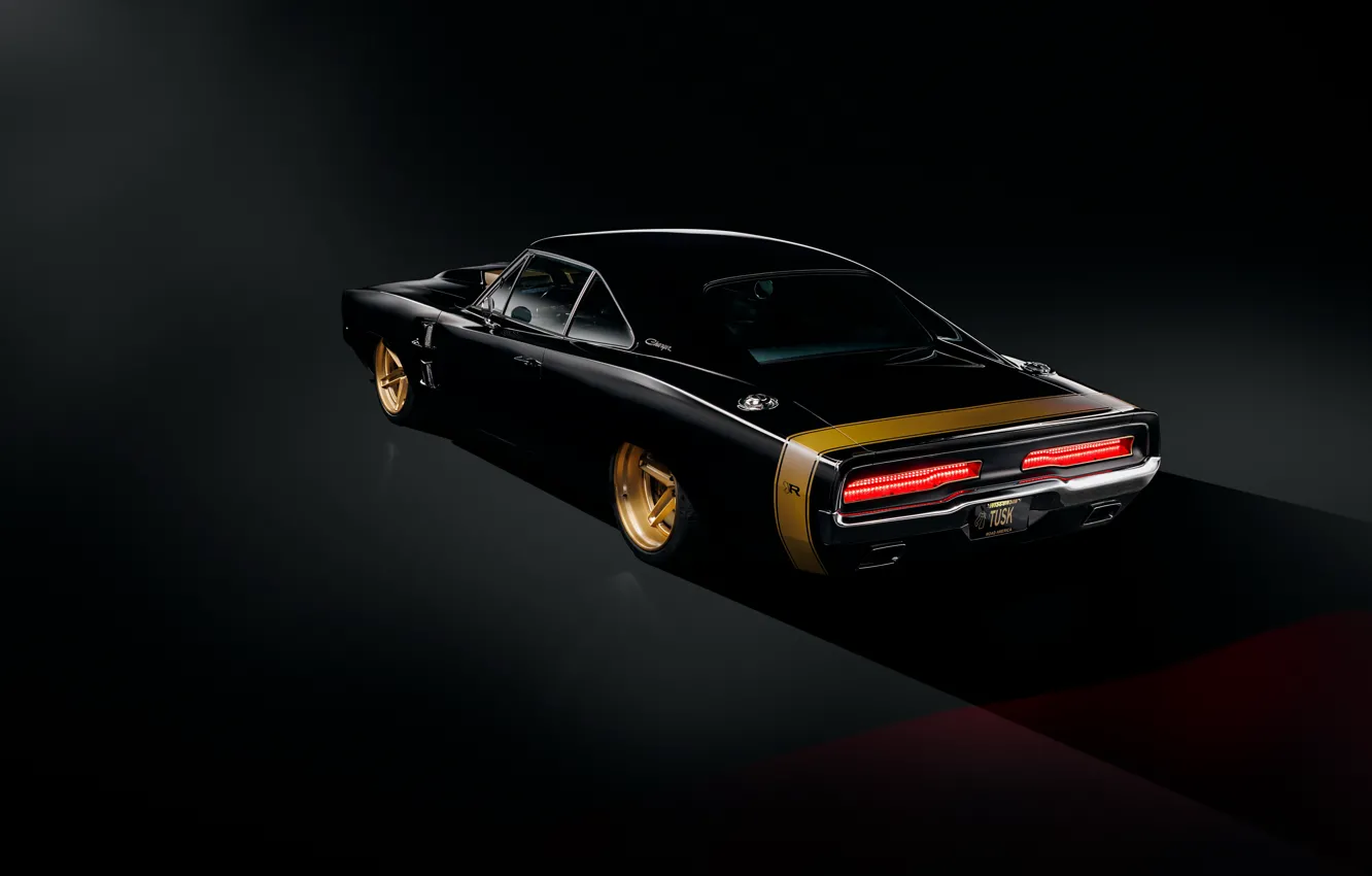 Photo wallpaper Dodge, Charger, muscle car, rear view, Ringbrothers, Dodge Charger Tusk
