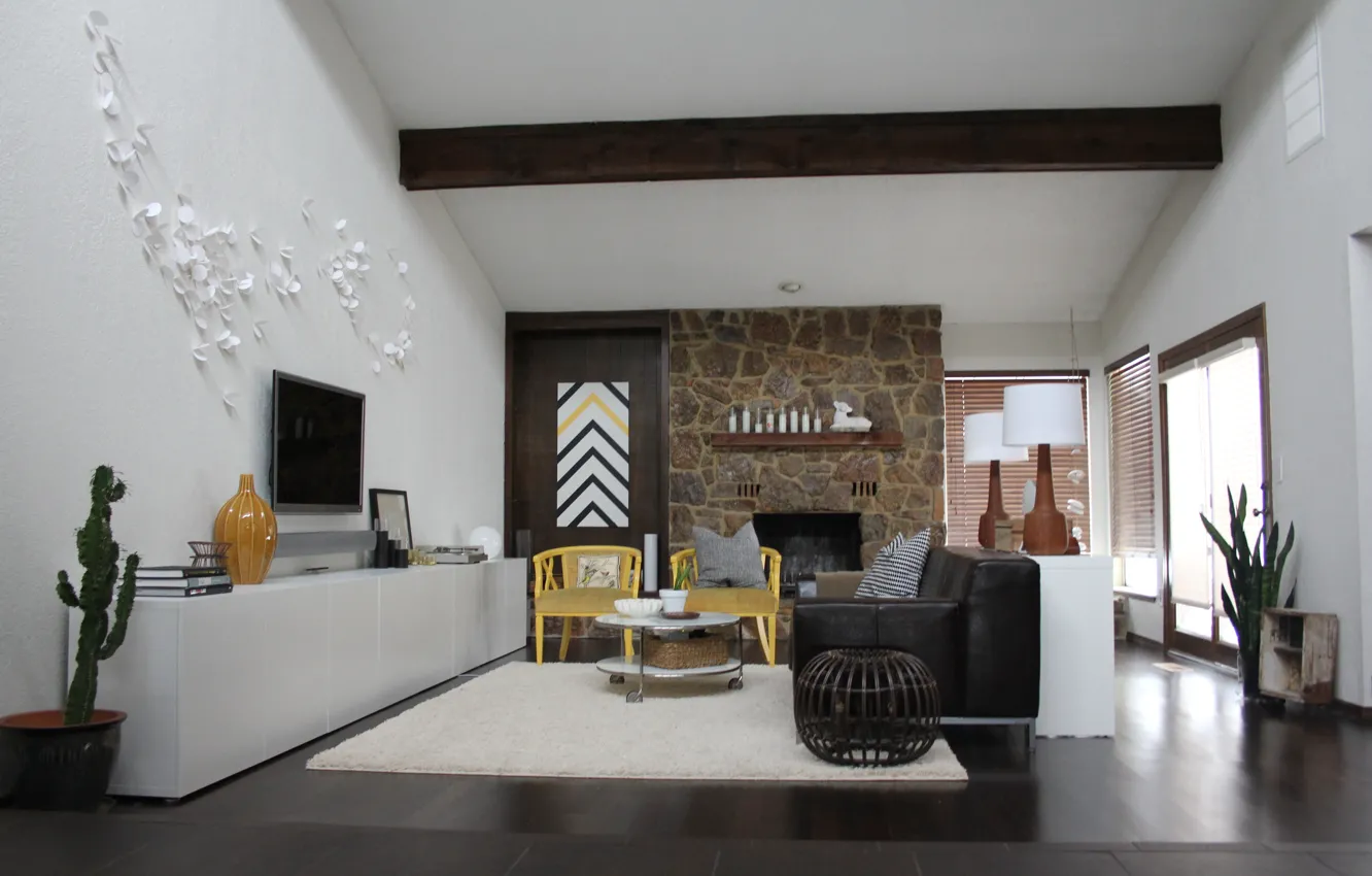 Photo wallpaper design, style, room, Villa, home, interior, living room