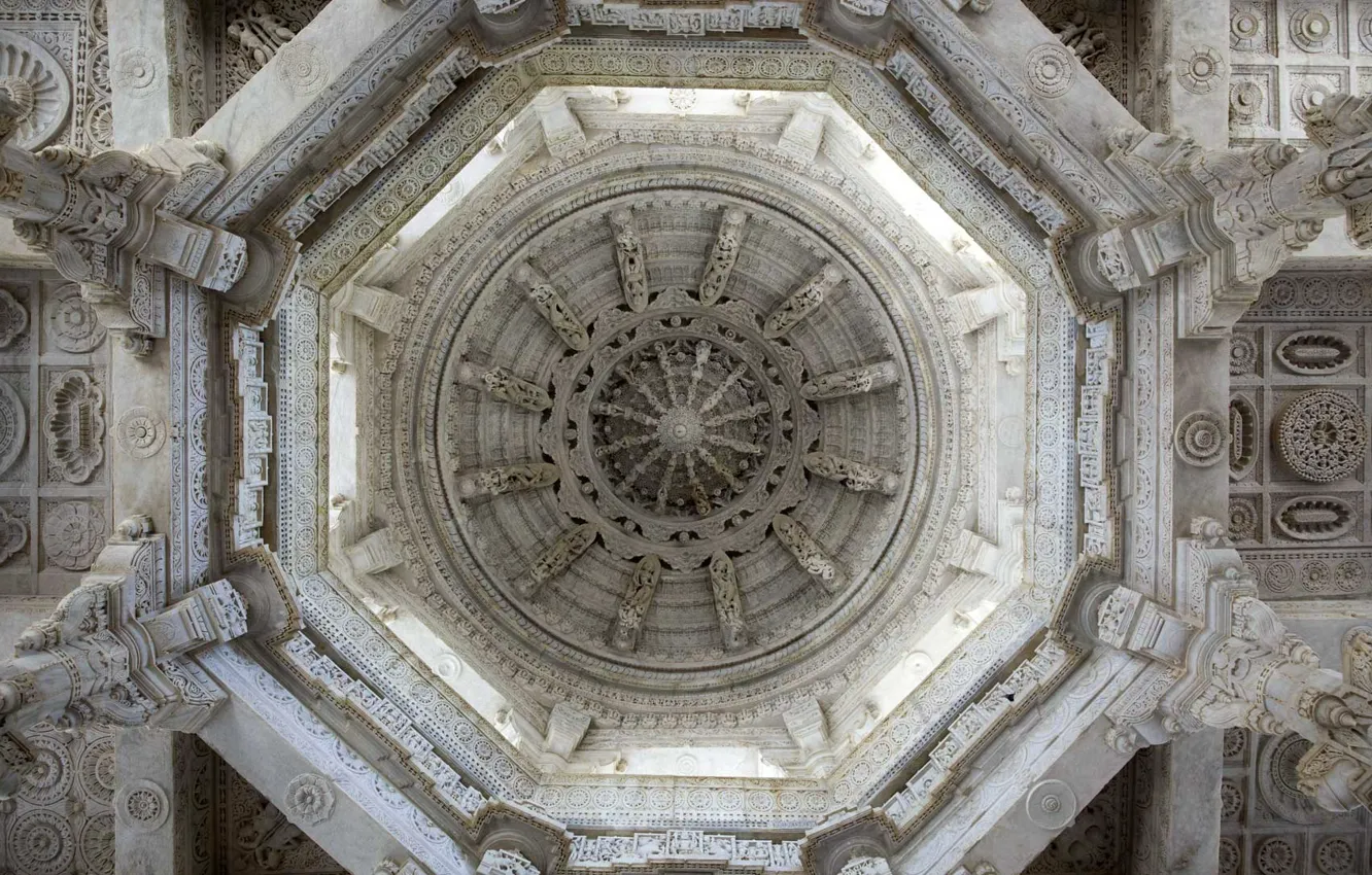 Photo wallpaper India, architecture, the Ranakpur temple, Rajasthan