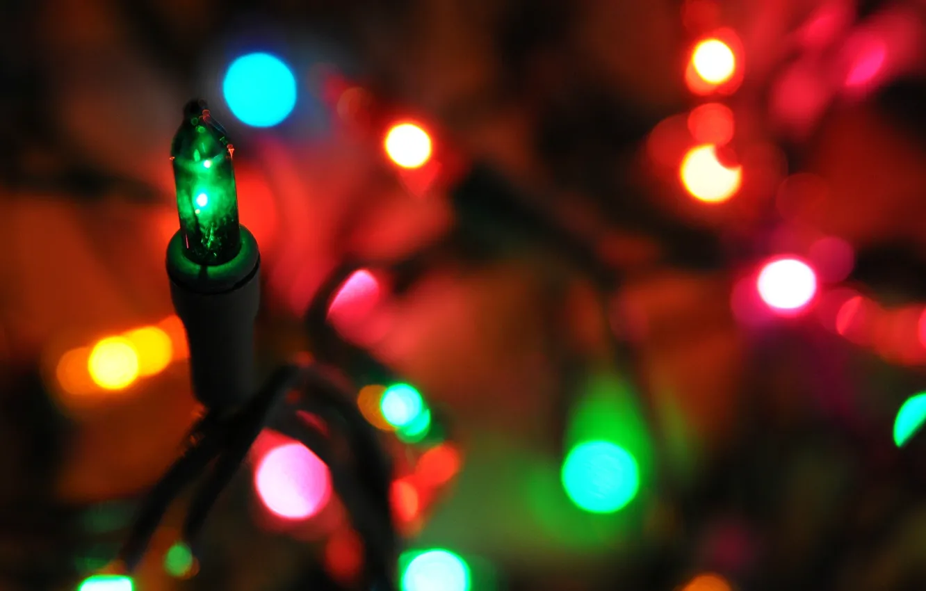 Photo wallpaper macro, background, Wallpaper, blur, lights, wallpaper, garland, different