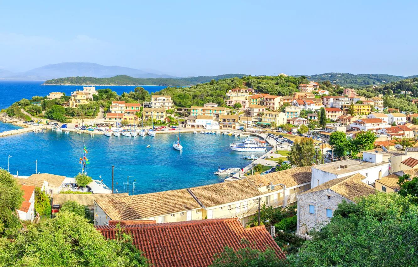 Photo wallpaper sea, Greece, sea, Greece, Corfu, Corfu, avlaki