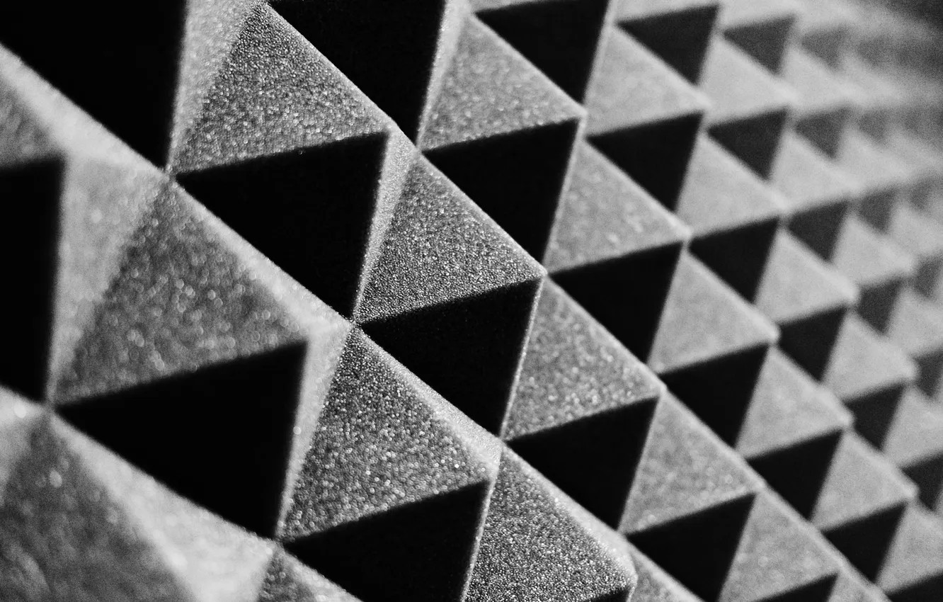 Photo wallpaper wall, shadows, shapes, acoustic panel