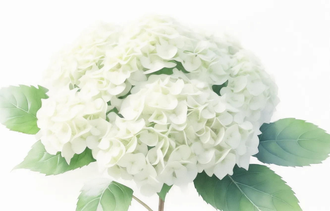 Photo wallpaper white, flowers, green, green, tenderness, figure, colored, plant