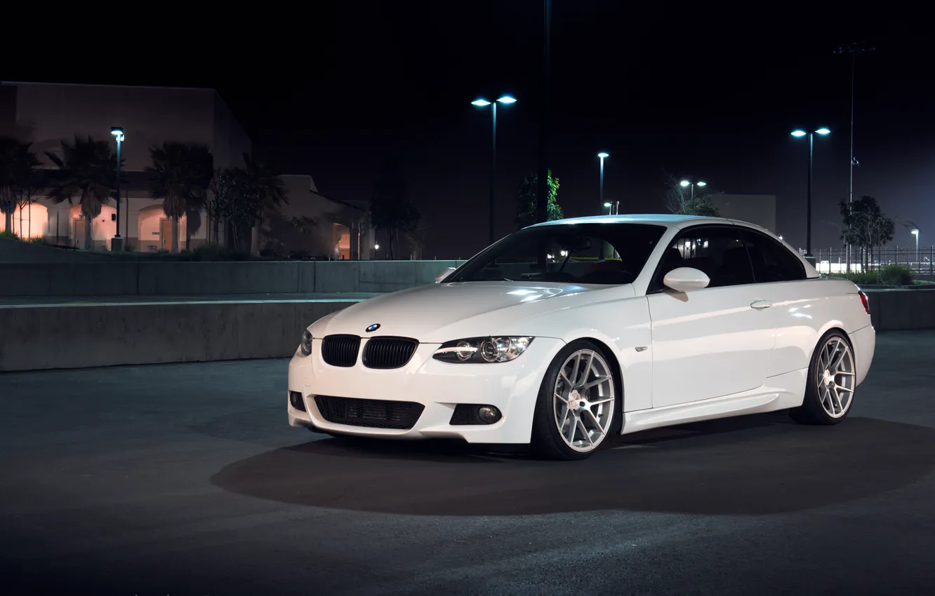 Photo wallpaper white, BMW, BMW, white, 335i, E93, The 3 series