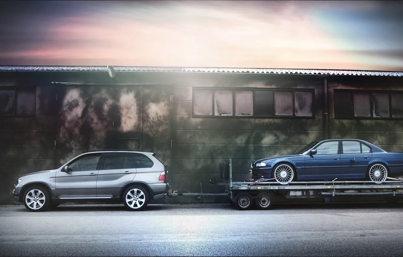 Photo wallpaper BMW, classic, bmw x5, bmw e38, 750il