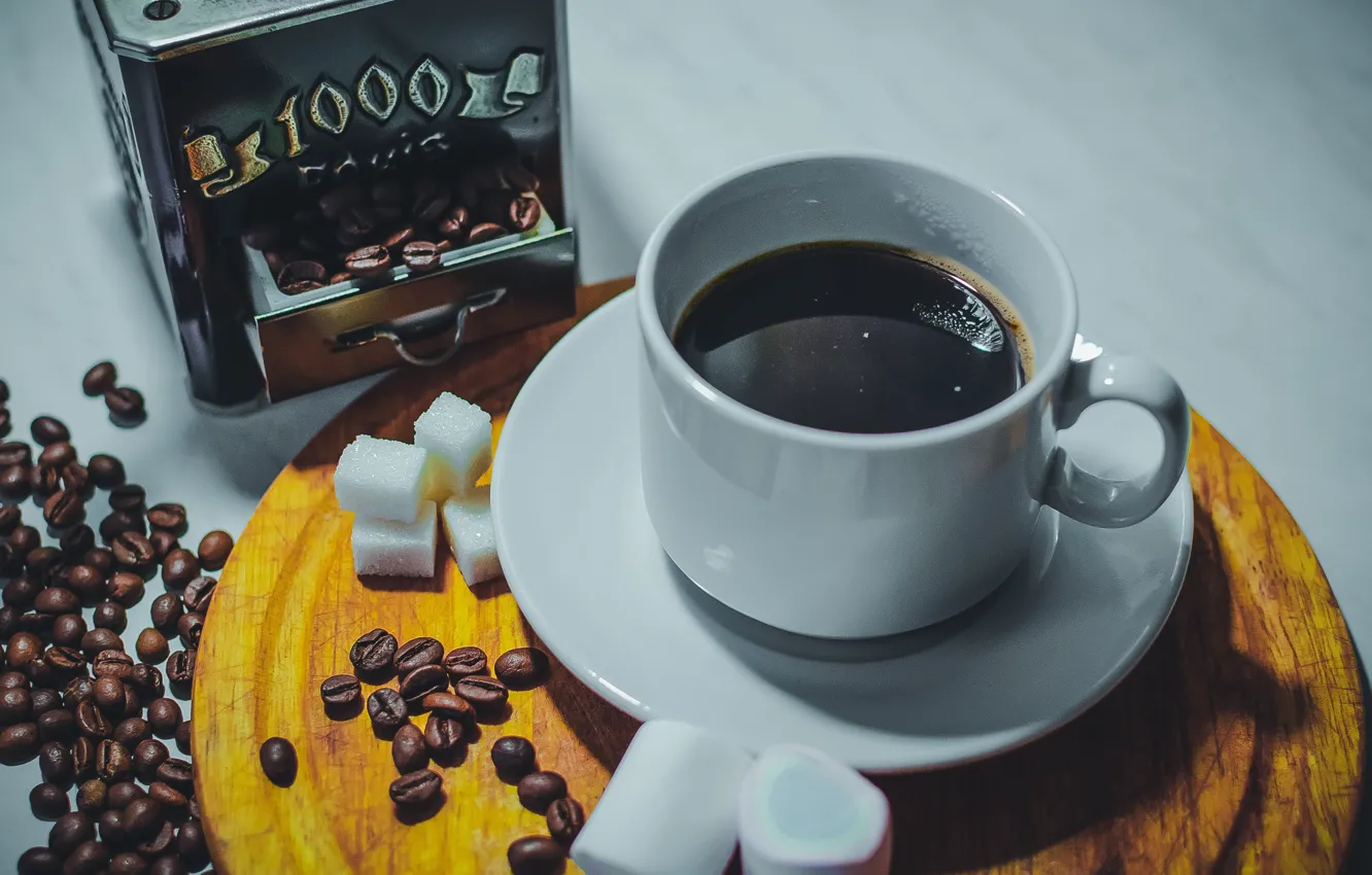 Photo wallpaper coffee, food, delicious, coffee grinder, marshmallow, coffe time, coffee bean, coffee bean