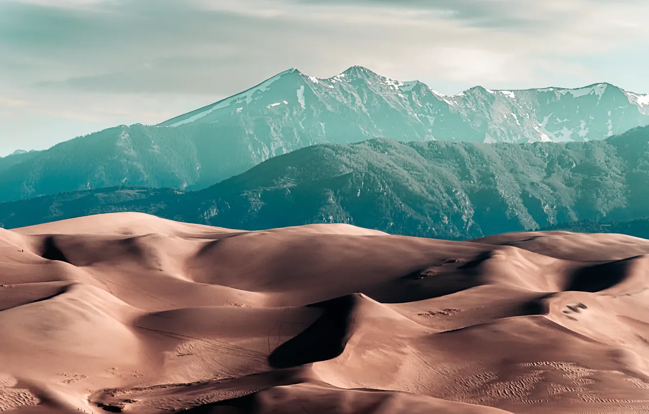 Photo wallpaper mountains, nature, desert