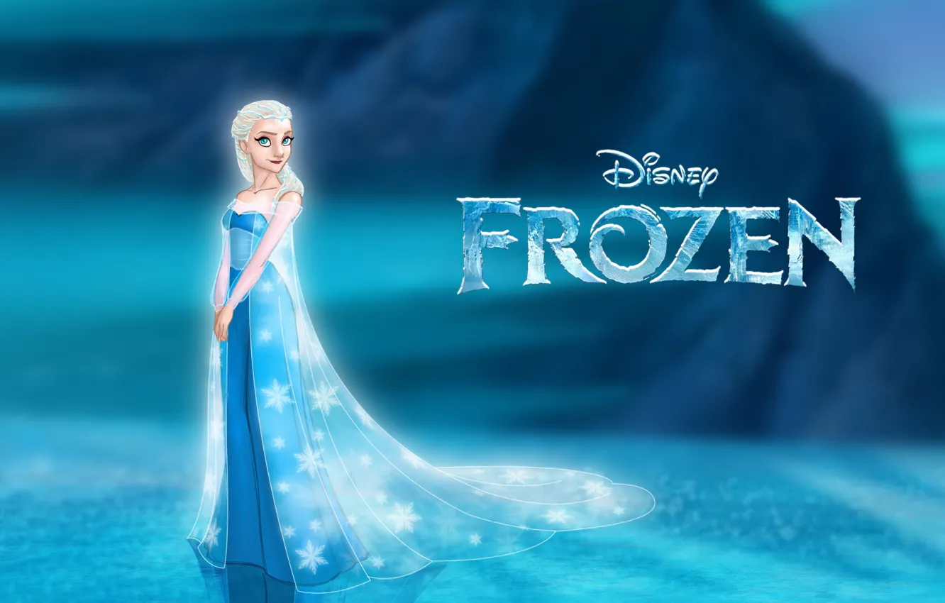 Photo wallpaper dress, Frozen, Elsa, Snow Queen