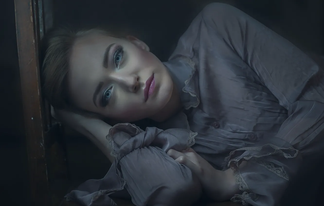 Photo wallpaper makeup, sponge, retouching, Eva Cwikla, J-o-y