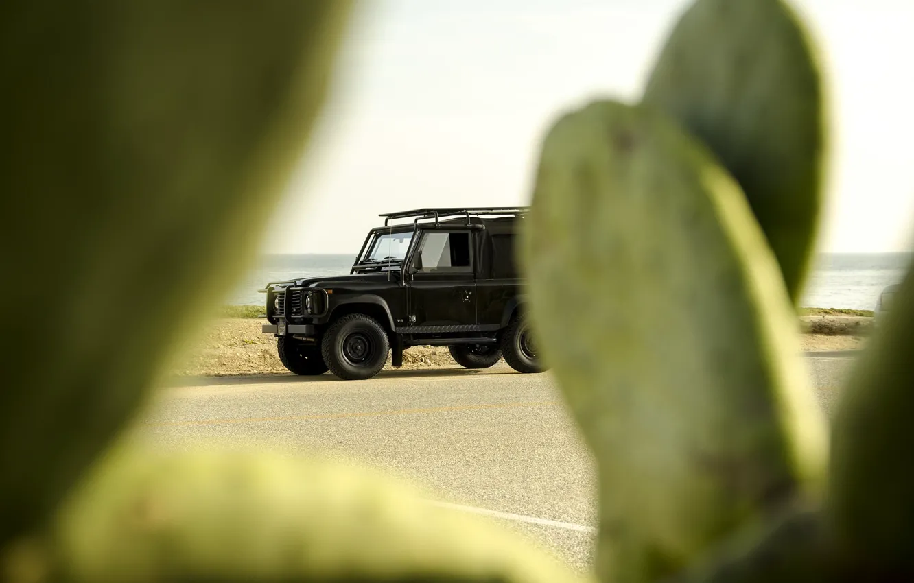 Photo wallpaper Land Rover, Black, Defender