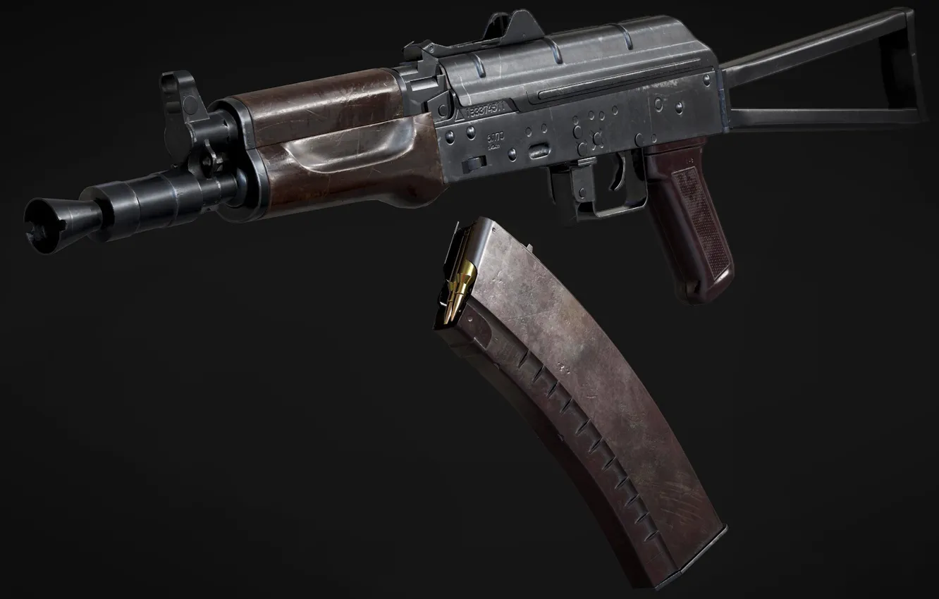 Photo wallpaper Kalashnikov, AKS-74U, Compact machine