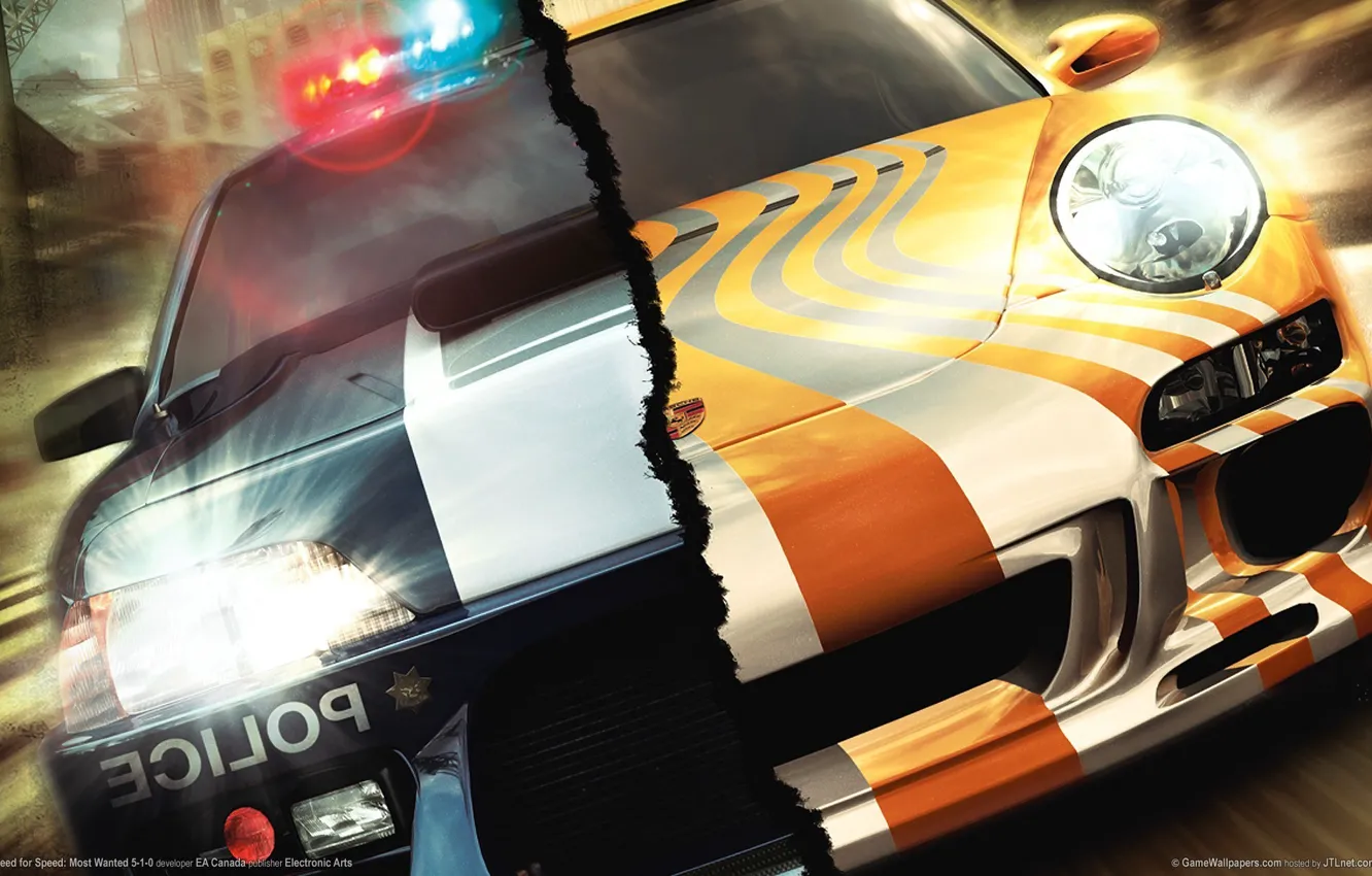 Photo wallpaper race, need for speed, racer, police, two-faced, most wanted