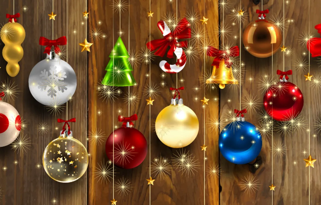Photo wallpaper balls, decoration, holiday, new year, Christmas, Christmas, New Year