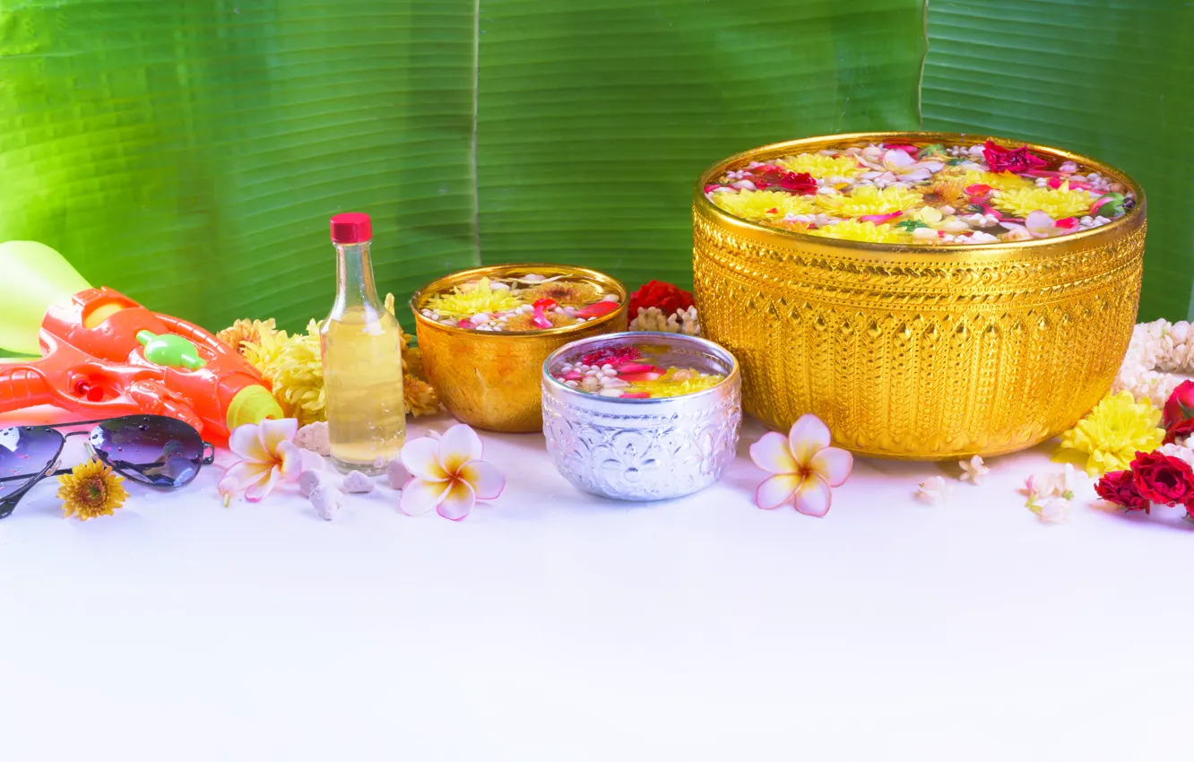 Photo wallpaper flowers, oil, Spa