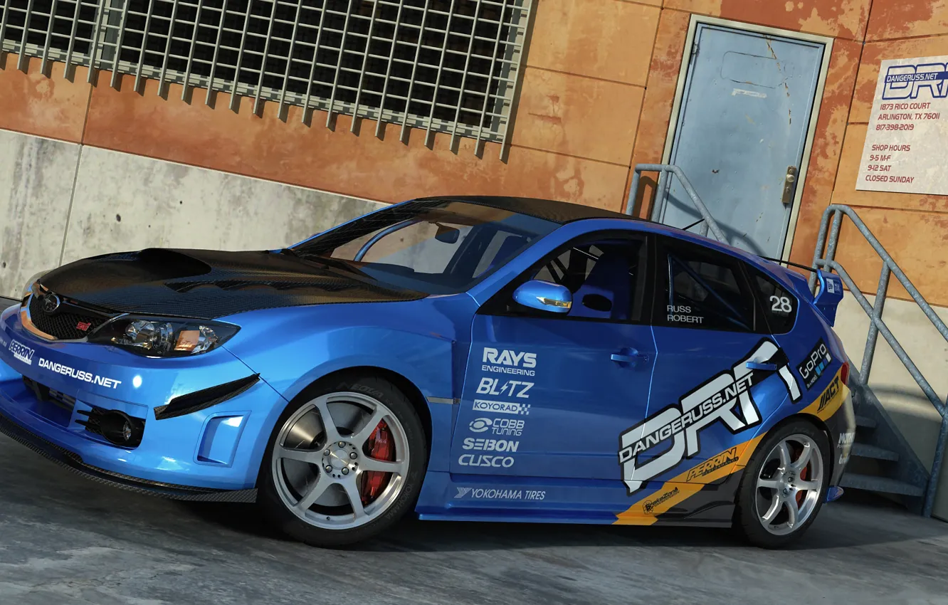 Photo wallpaper graphics, Subaru, Impreza, art, STI, dangeruss
