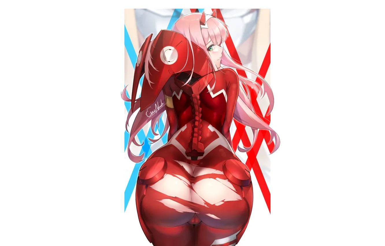 Photo wallpaper red, girl, hot, sexy, ass, pink, anime, pretty