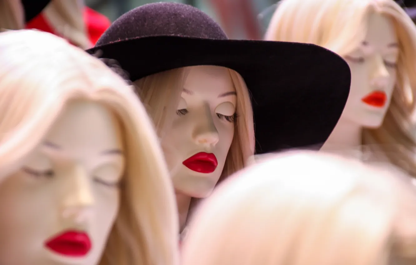 Photo wallpaper background, hat, dummy