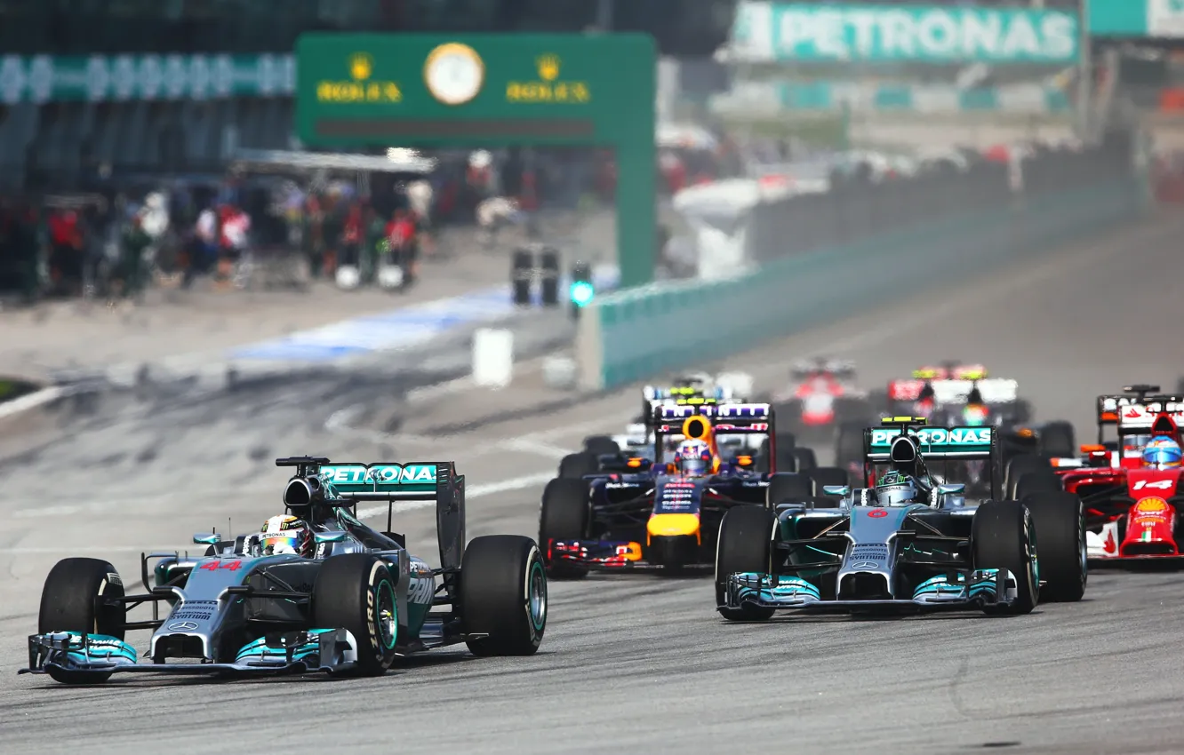Photo wallpaper Formula 1, Sepang, Malaysia, 2014