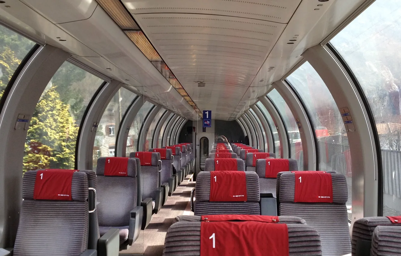 Photo wallpaper design, style, train, interior, cars