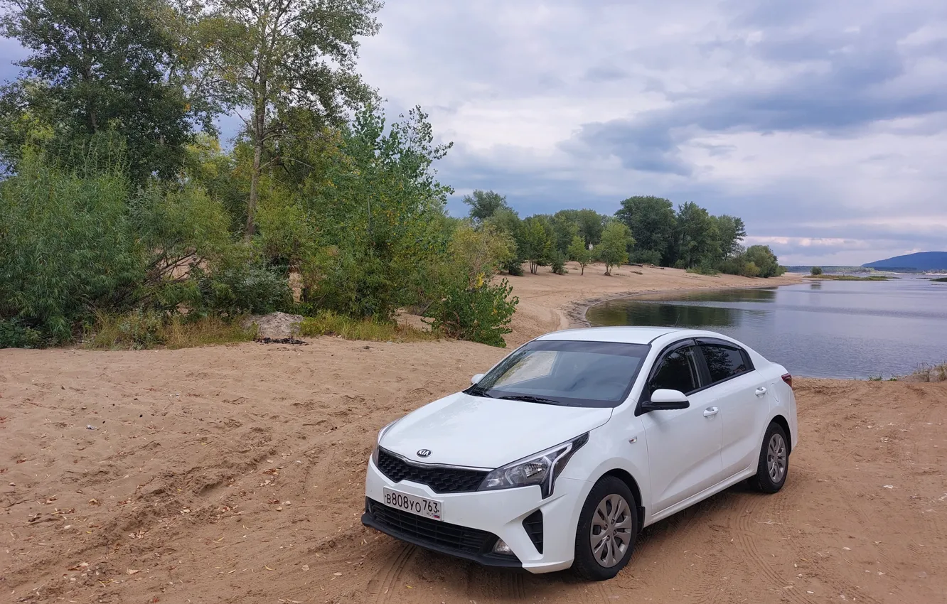 Photo wallpaper NATURE, SAND, RIVER, KIA RIO