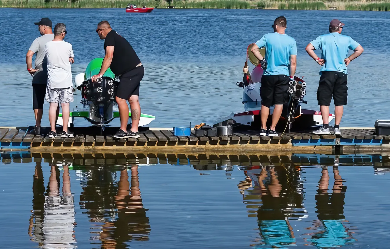 Photo wallpaper race, boat, speed