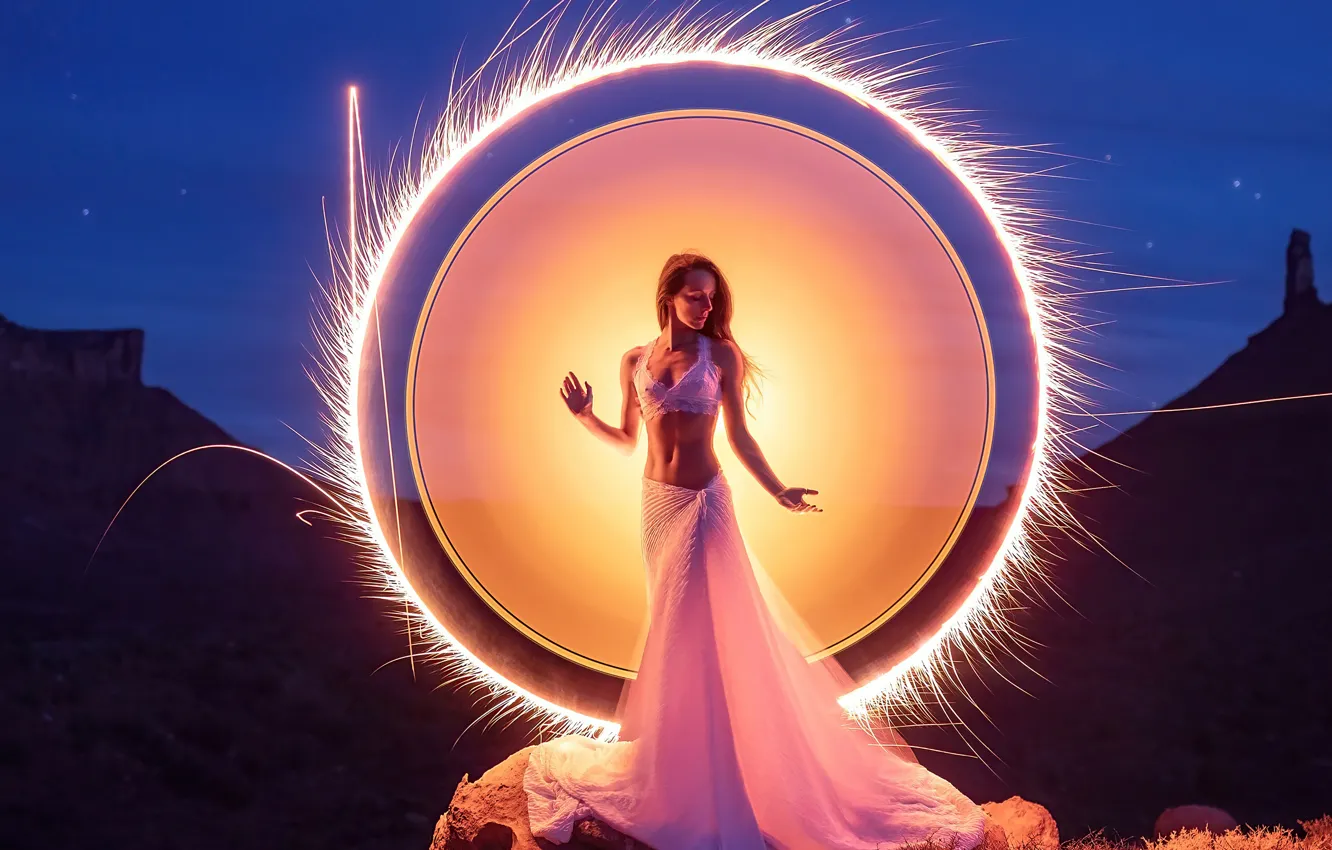 Photo wallpaper fire, fantasy, inside