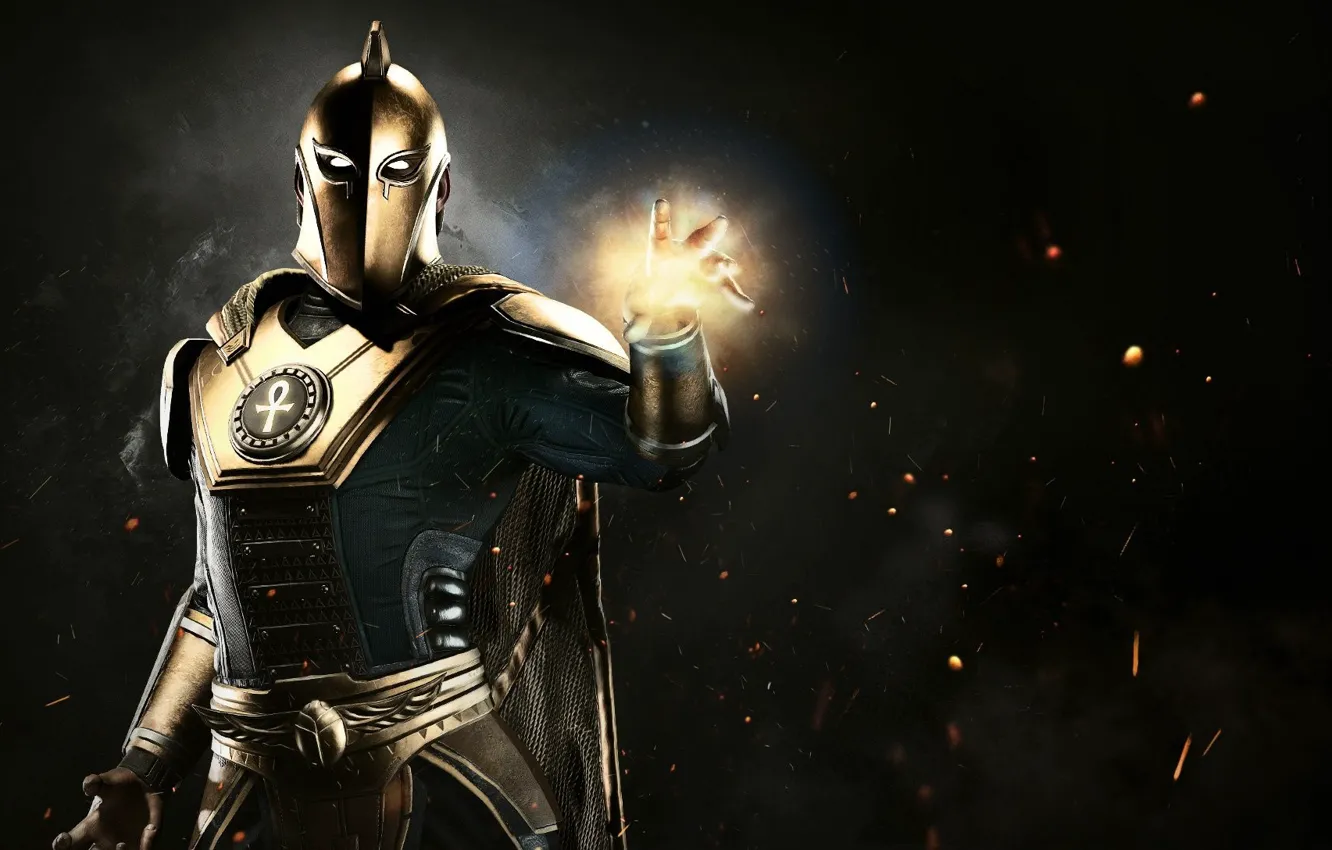 Photo wallpaper game, armor, pearls, Injustice 2, Doctor Fate, Dr. Fate