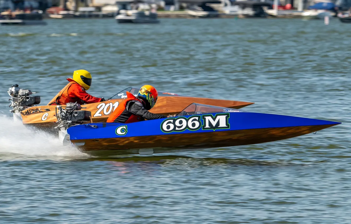 Photo wallpaper race, boat, speed