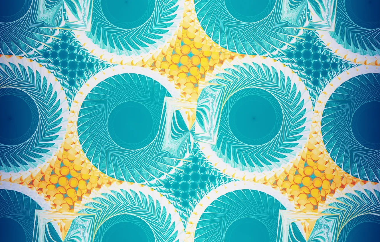 Photo wallpaper yellow, blue, pattern, diamonds