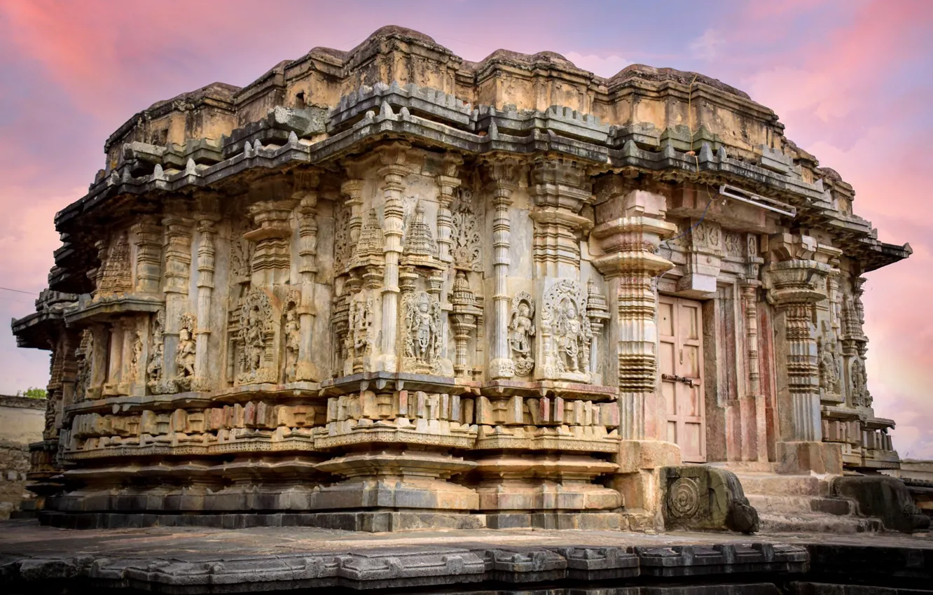 Photo wallpaper architecture, ancient, india, temple, monument, karnataka