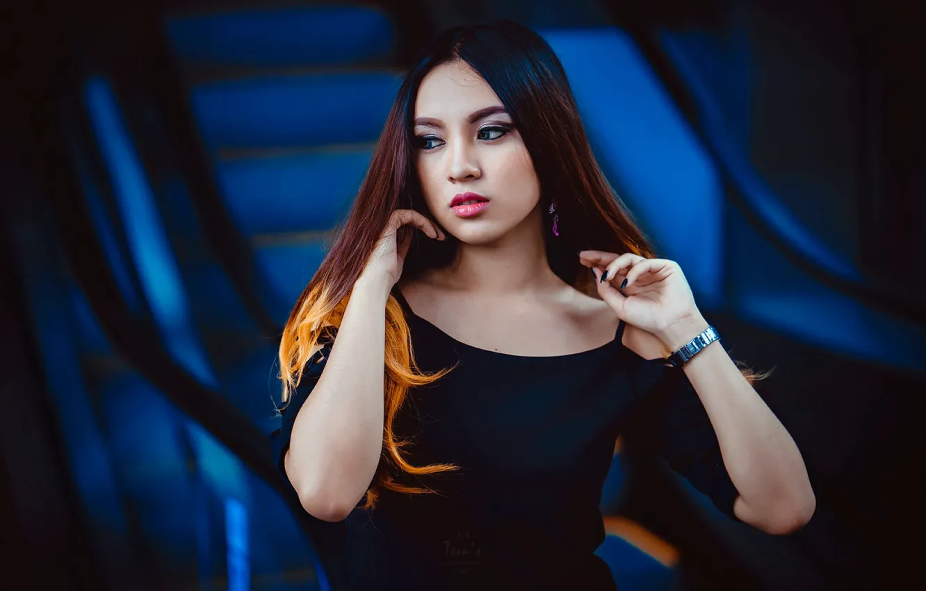 Photo wallpaper girl, portrait, cutie