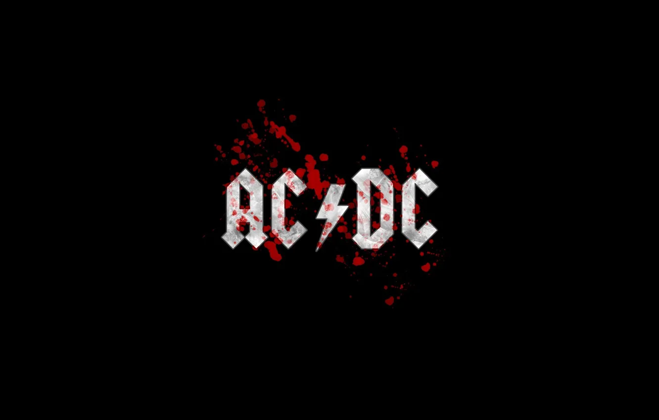 Photo wallpaper music, black, logo, rock, rock, hard-rock, AC/DC