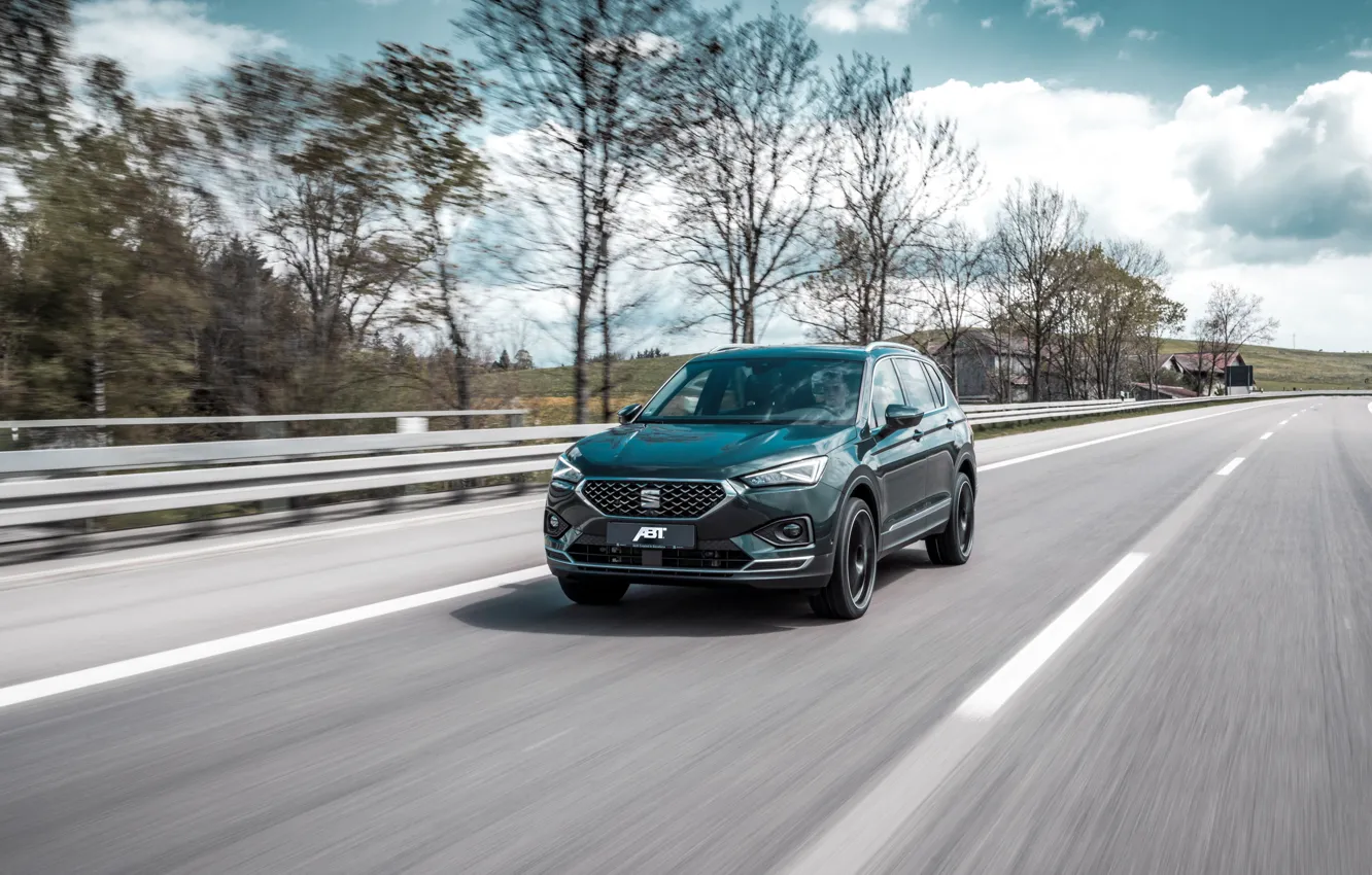 Photo wallpaper road, speed, crossover, ABBOT, Seat, 2019, Tarraco