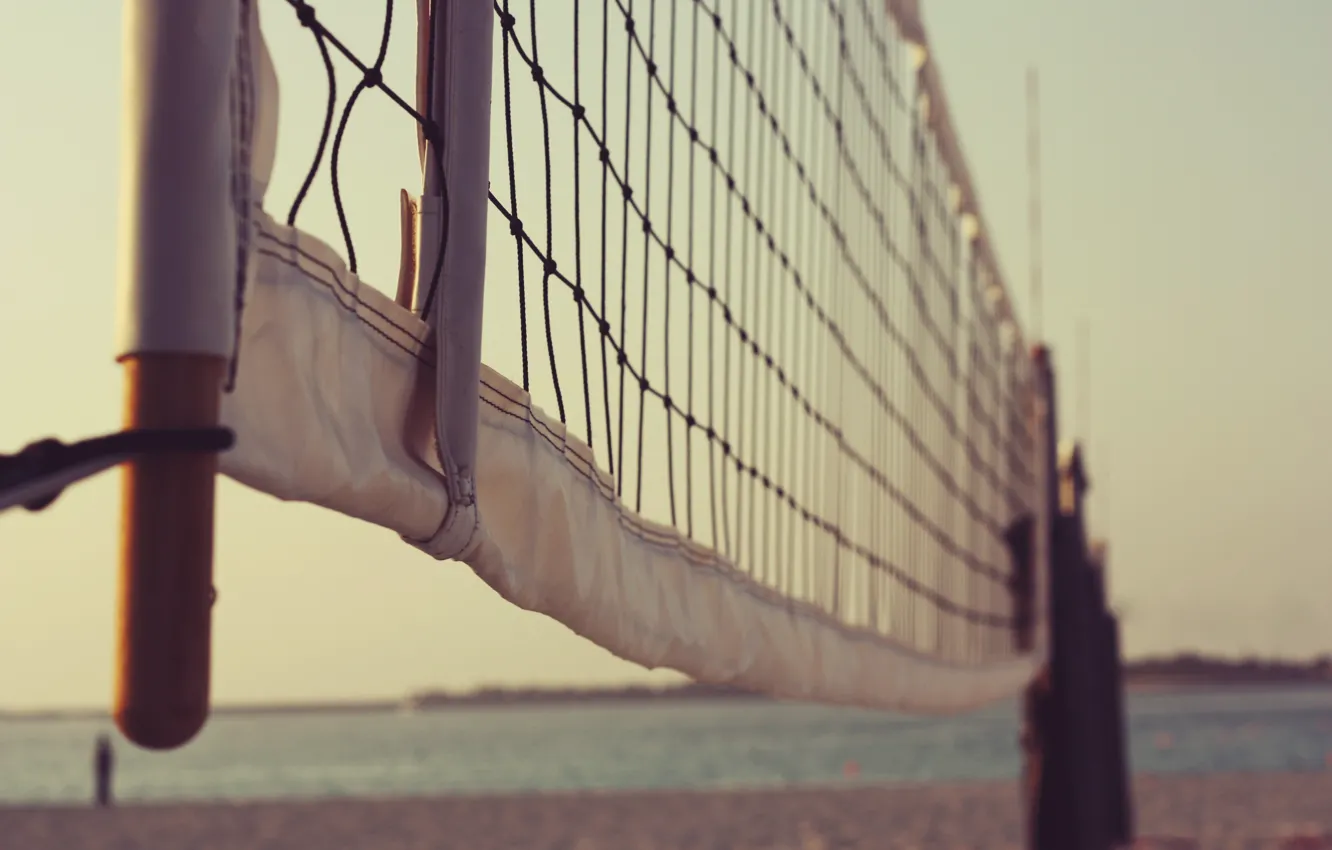 Photo wallpaper beach, summer, mesh, volleyball