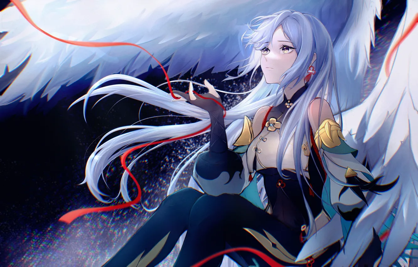 Photo wallpaper Shenhe, sexy girls, dampak genshin