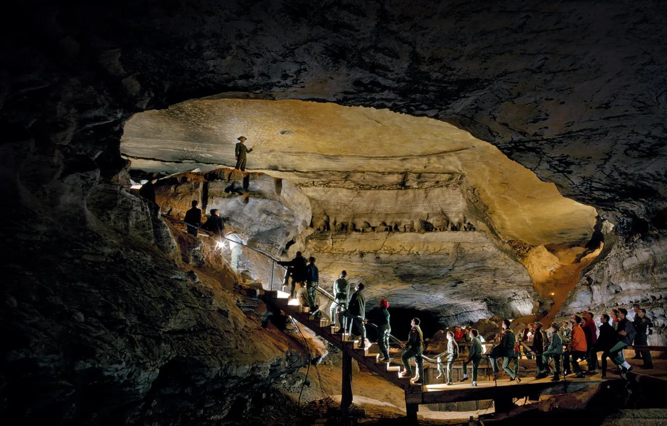 Photo wallpaper USA, Kentucky, tour, Mammoth cave