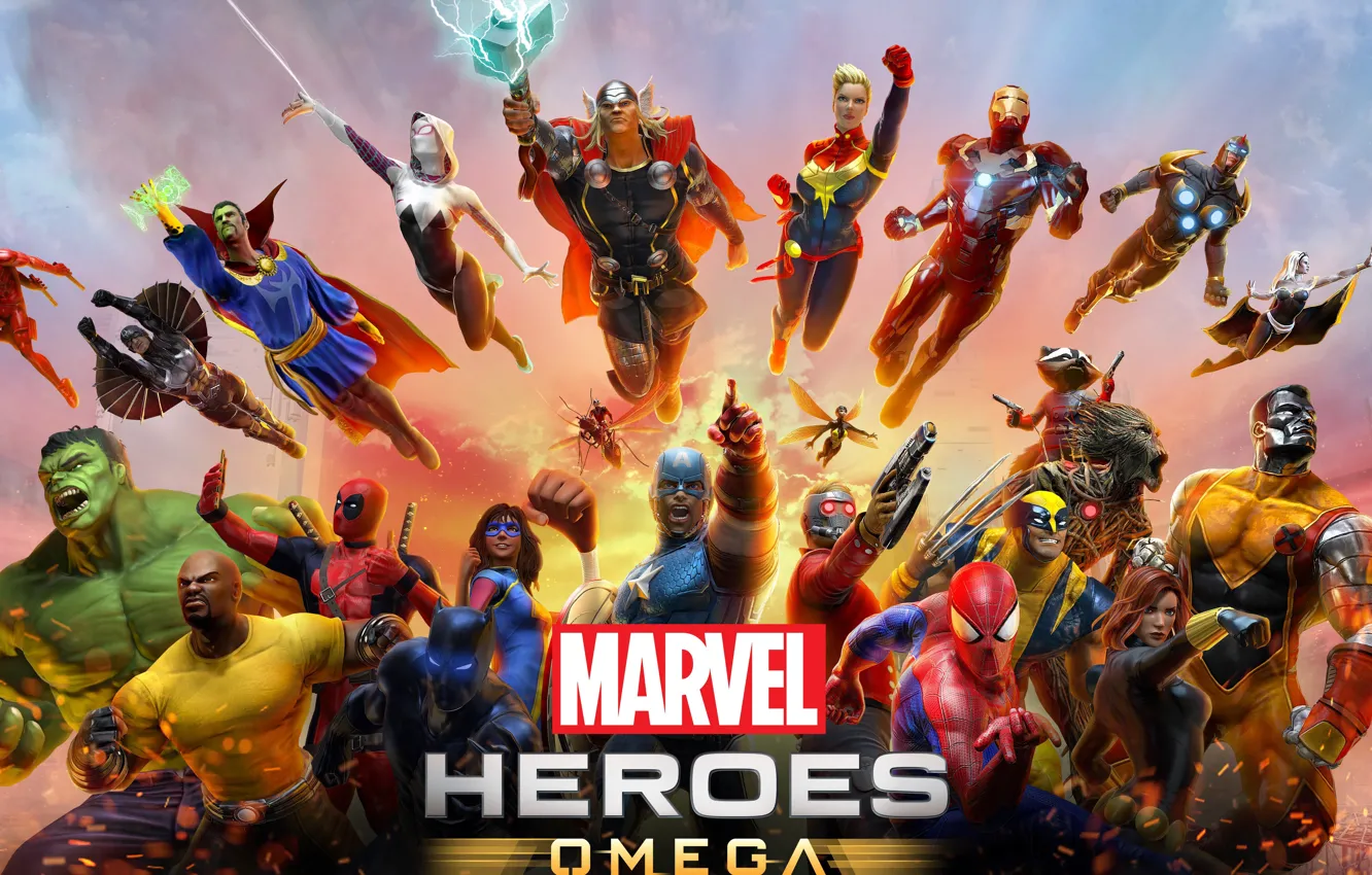 Photo wallpaper Hulk, Wolverine, Logan, Iron Man, Deadpool, Captain America, Thor, God