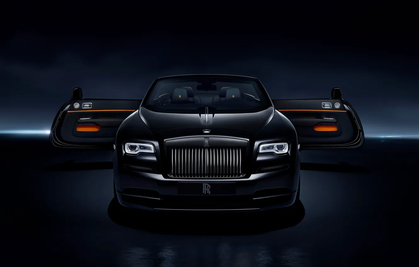 Photo wallpaper car, Rolls Royce, Rolls Royce Dawn Black Badge