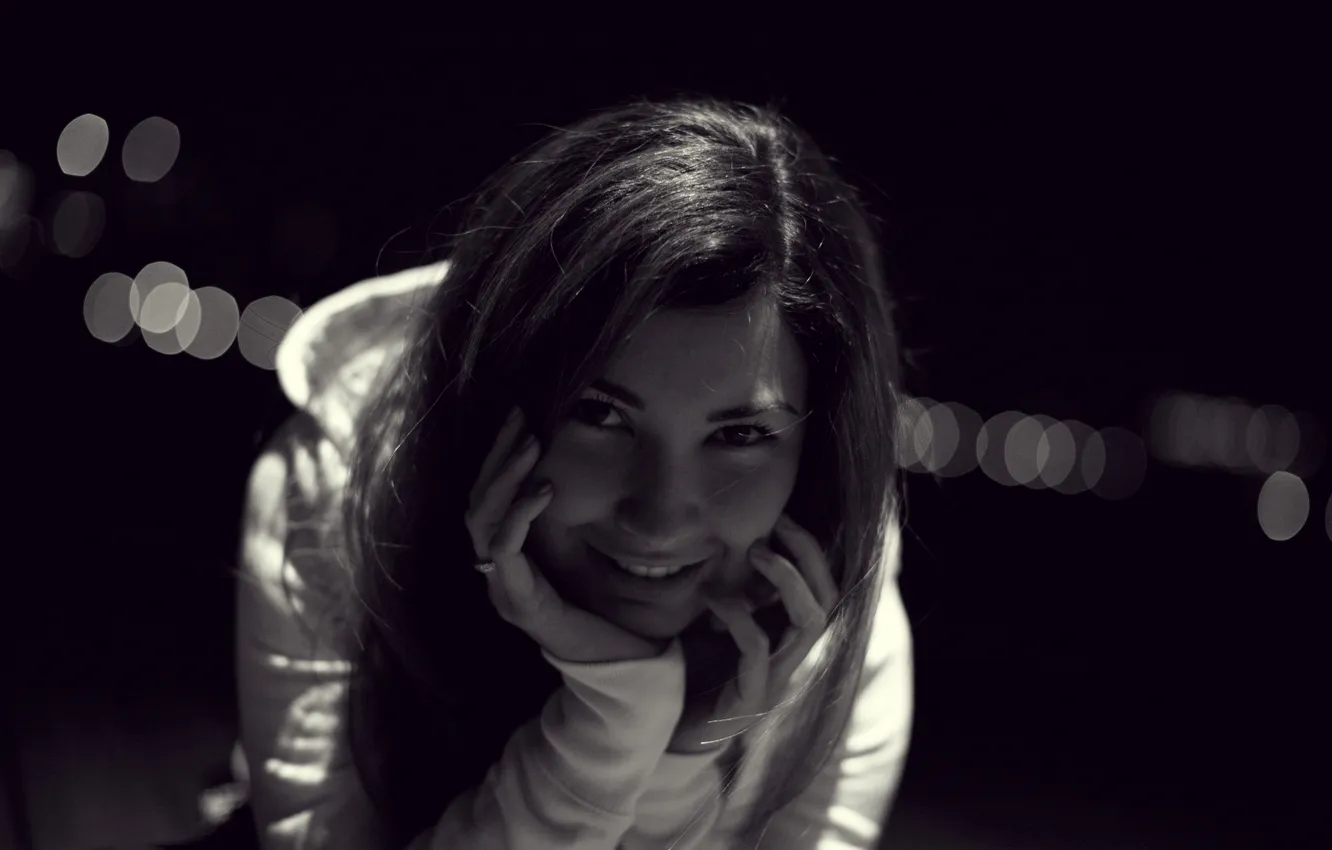 Photo wallpaper night, smile, Jackie Martinez