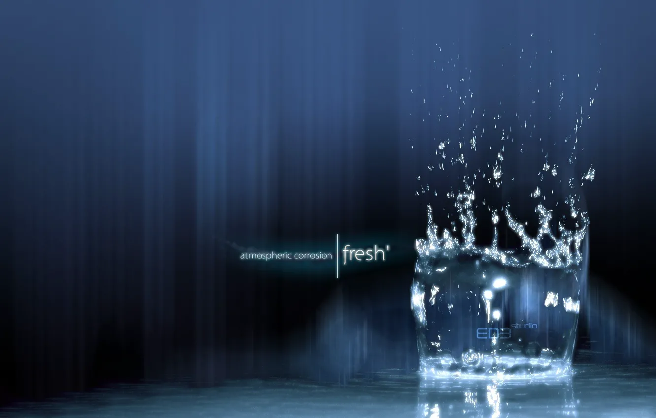 Photo wallpaper drops, squirt, freshness, purity, lights